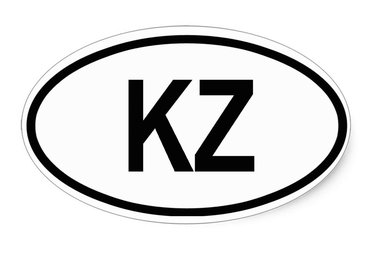 kazakhstan kz oval sticker