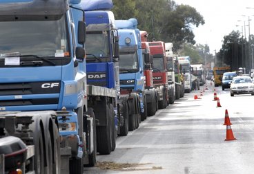 TRUCKS ON STRIKE