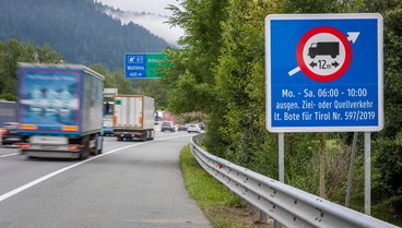 Tyrol - Driving bans on certain exit ramps along the A 12 (Inntalautobahn) and A 13 (Brennerautobahn)