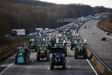 port of Zeebrugge farmers protest